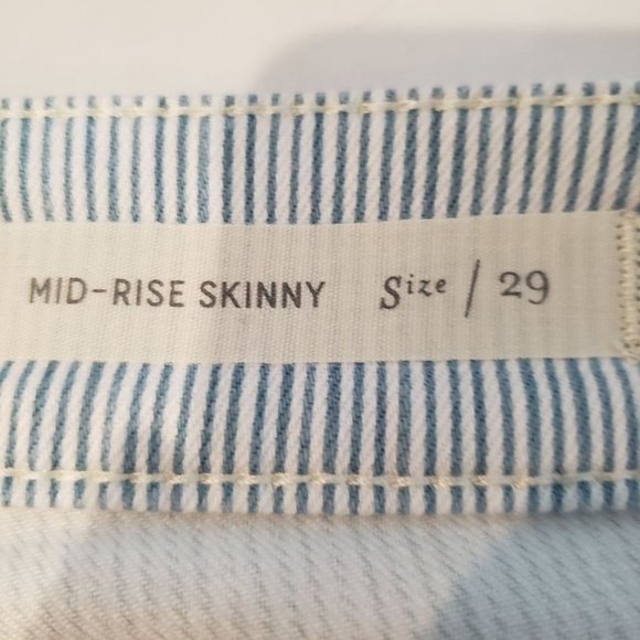 PILCRO & The Letterpress by Anthropologie Mid Rise Skinny Striped Pants, Size 29 - Picture 8 of 9